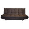 SCHLAFSOFA Mikrofaser, gesteppt Braun  - Schwarz/Braun, MODERN, Holz/Textil (194/100/90cm) - P & B