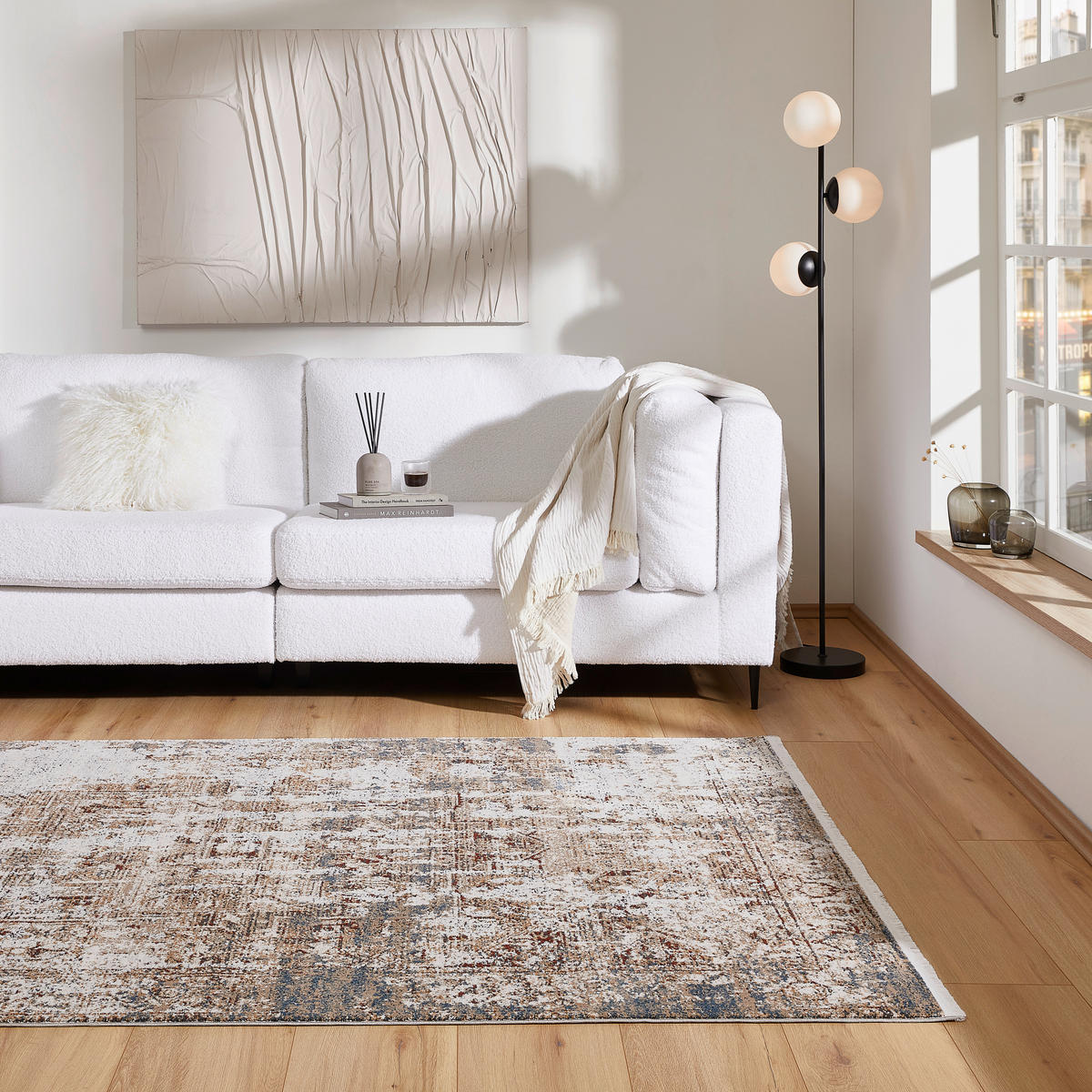 WEBTEPPICH 133/190 cm Creme  - Creme, Design, Textil (133/190cm) - Novel
