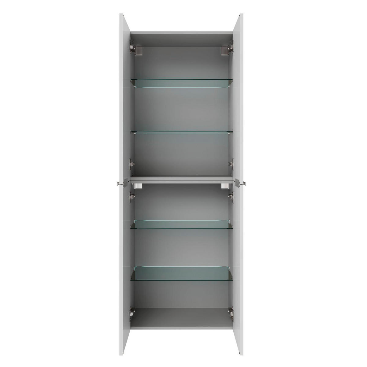 HOCHSCHRANK 60/162/31,8 cm  - Chromfarben/Weiß, MODERN, Glas/Holzwerkstoff (60/162/31,8cm) - Voleo