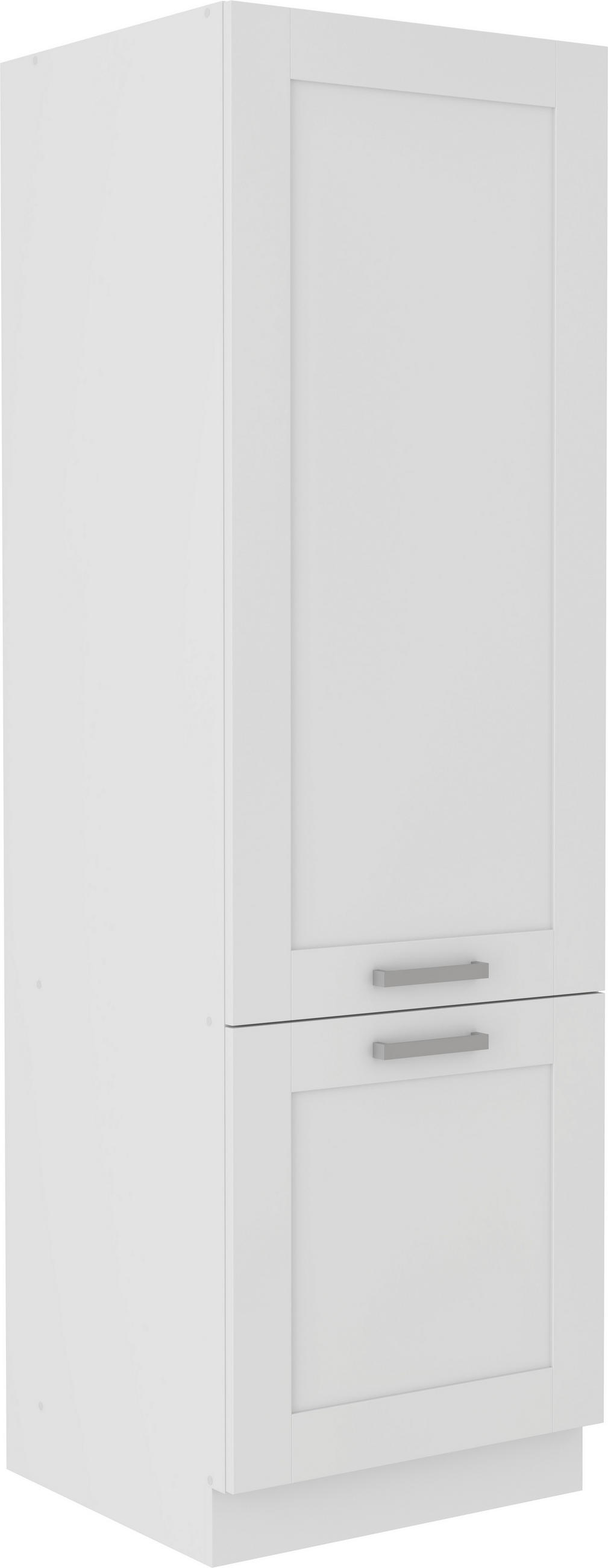 GESCHIRRSCHRANK 50/200/57 cm  in Weiß  - Silberfarben/Weiß, ROMANTIK / LANDHAUS, Holzwerkstoff/Metall (50/200/57cm) - MID.YOU