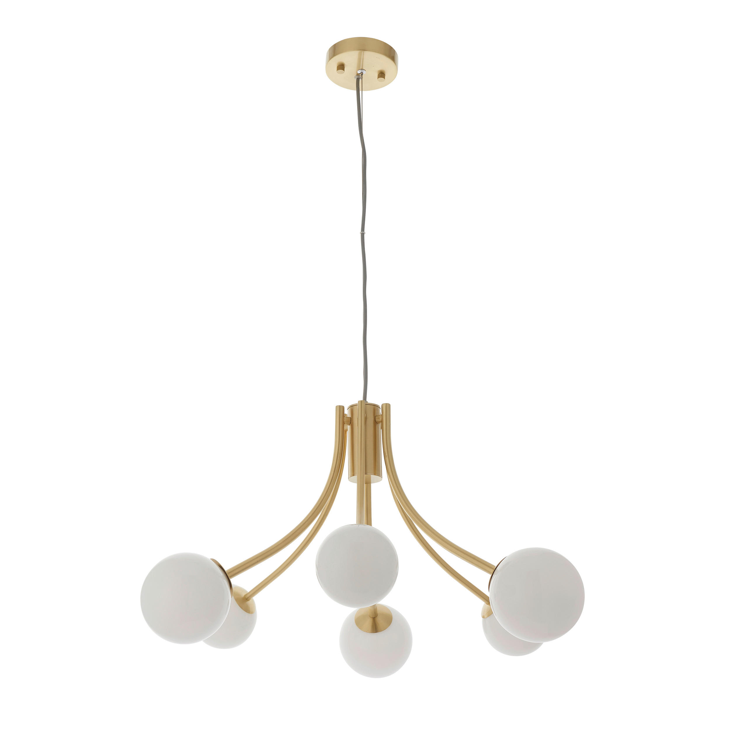 HÄNGELEUCHTE 68/180 cm  - Messingfarben/Opal, Basics, Glas (68/180cm) - ENDON