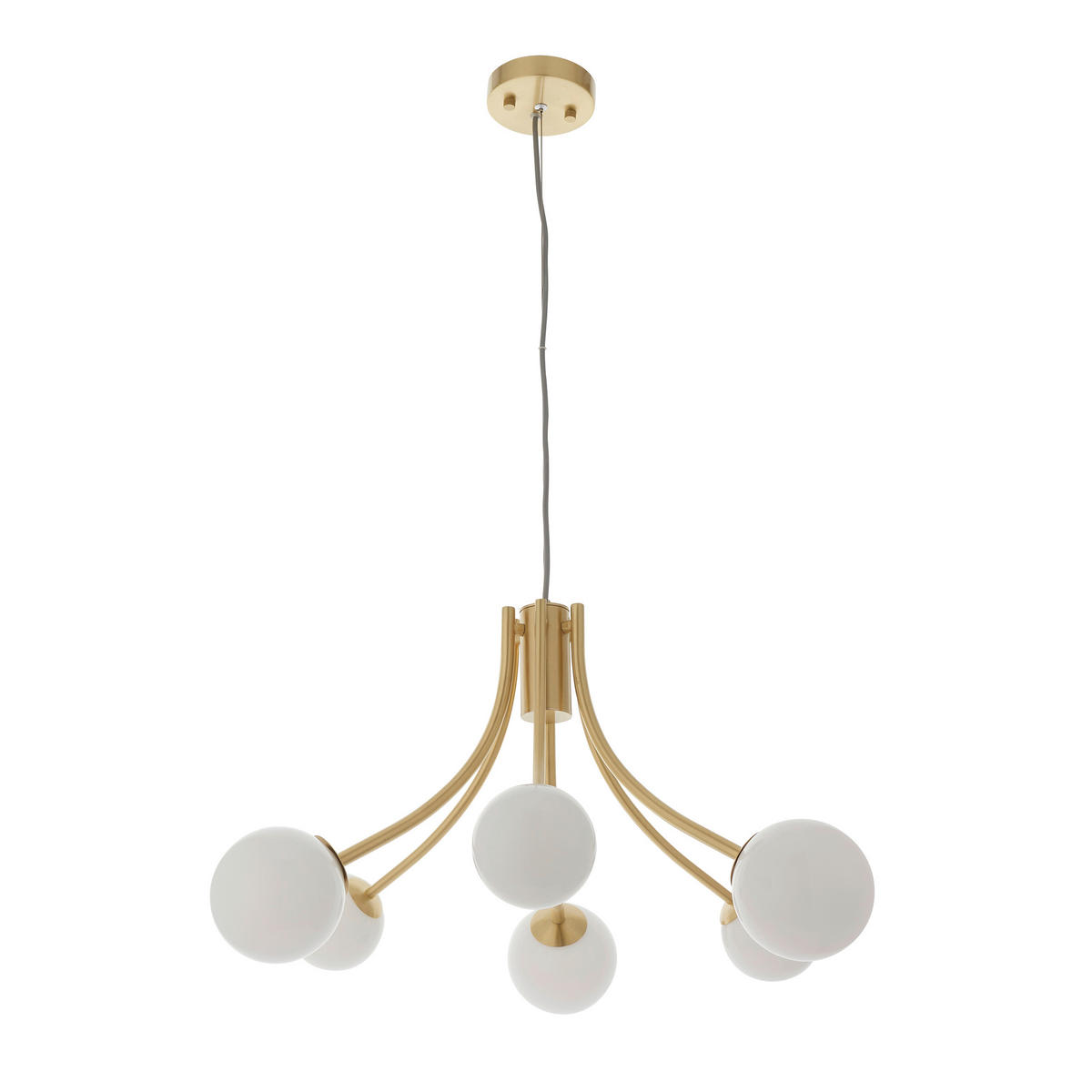 HÄNGELEUCHTE 68/180 cm  - Messingfarben/Opal, Basics, Glas (68/180cm) - ENDON