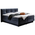 BOXSPRINGBETT 180/200 cm  in Blau  - Blau/Schwarz, KONVENTIONELL, Kunststoff/Textil (180/200cm) - Carryhome