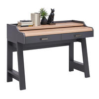 SEKRETÄR 120/53/84 cm ausziehbar  - Graphitfarben/Eiche Artisan, ROMANTIK / LANDHAUS, Holzwerkstoff/Metall (120/53/84cm) - Hom`in