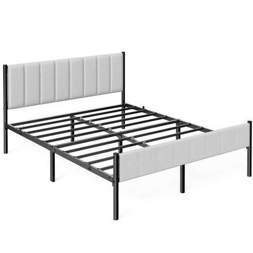 BETT 160/200 cm,  in Grau, Schwarz,  - Schwarz/Grau, Basics, Textil/Metall (160/200cm) - Boxxx