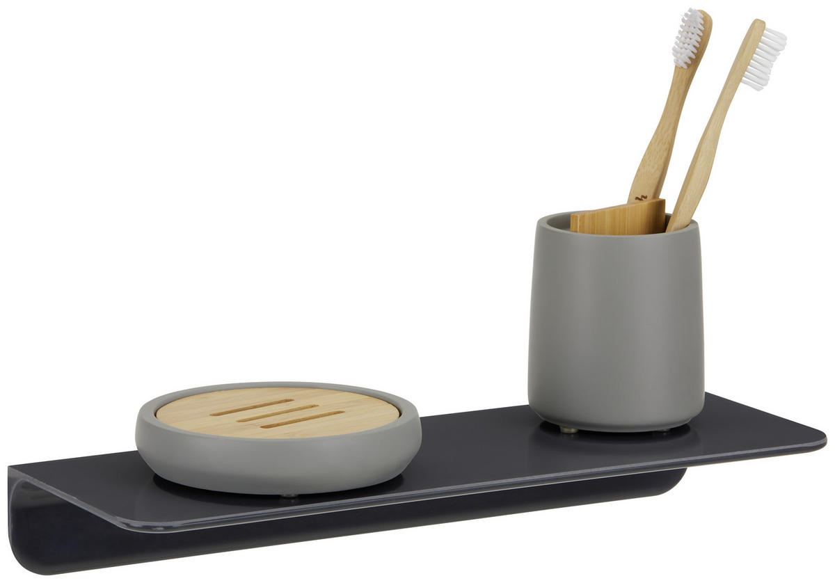 Ablage 35/5/12,5 cm  - Anthrazit, MODERN, Kunststoff (35/5/12,5cm) - Schütte