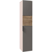 HOCHSCHRANK 32/160/35 cm  - Wildeiche/Schwarz, LIFESTYLE, Glas/Holz (32/160/35cm) - Voglauer