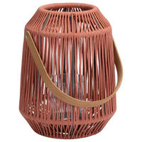 LED-LATERNE - Koralle/Anthrazit, Basics, Glas/Holz (39/50/39cm) - Stern