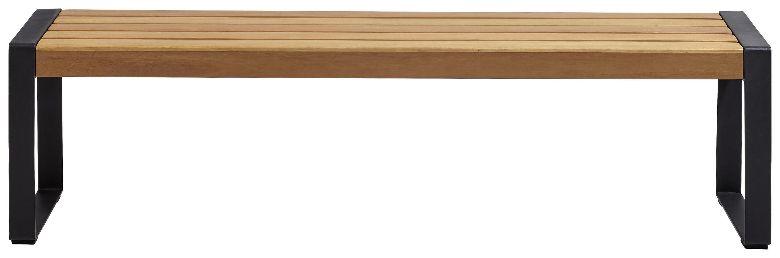 GARTENBANK 170/45/41 cm Eukalyptusholz  Stahl  - Schwarz/Teakfarben, LIFESTYLE, Holz/Metall (170/45/41cm) - Ambia Garden