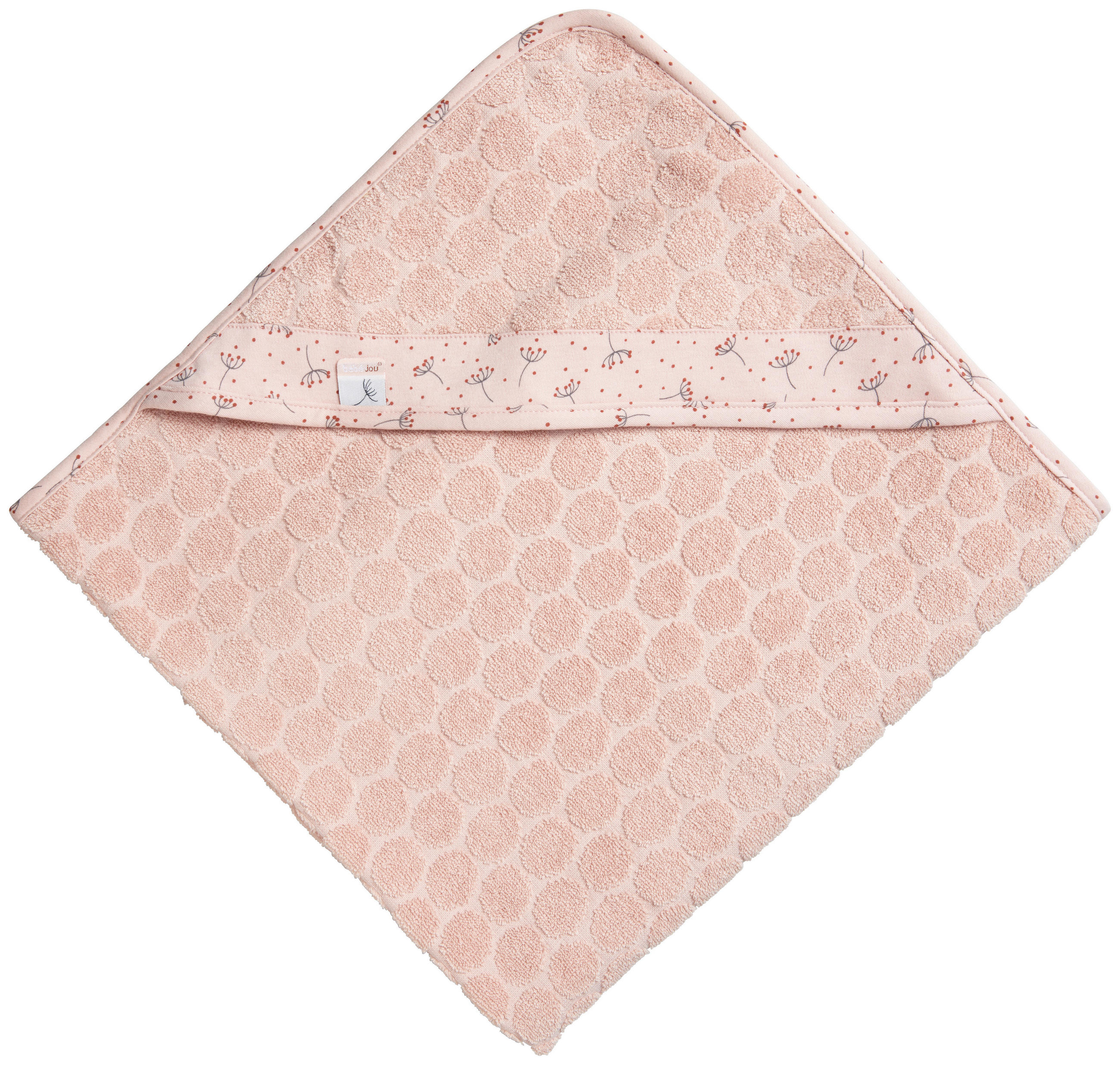 OSUŠKA S KAPUCÍ - tmavě růžová/růžová, Basics, textil (85/75cm) - Bebe Jou