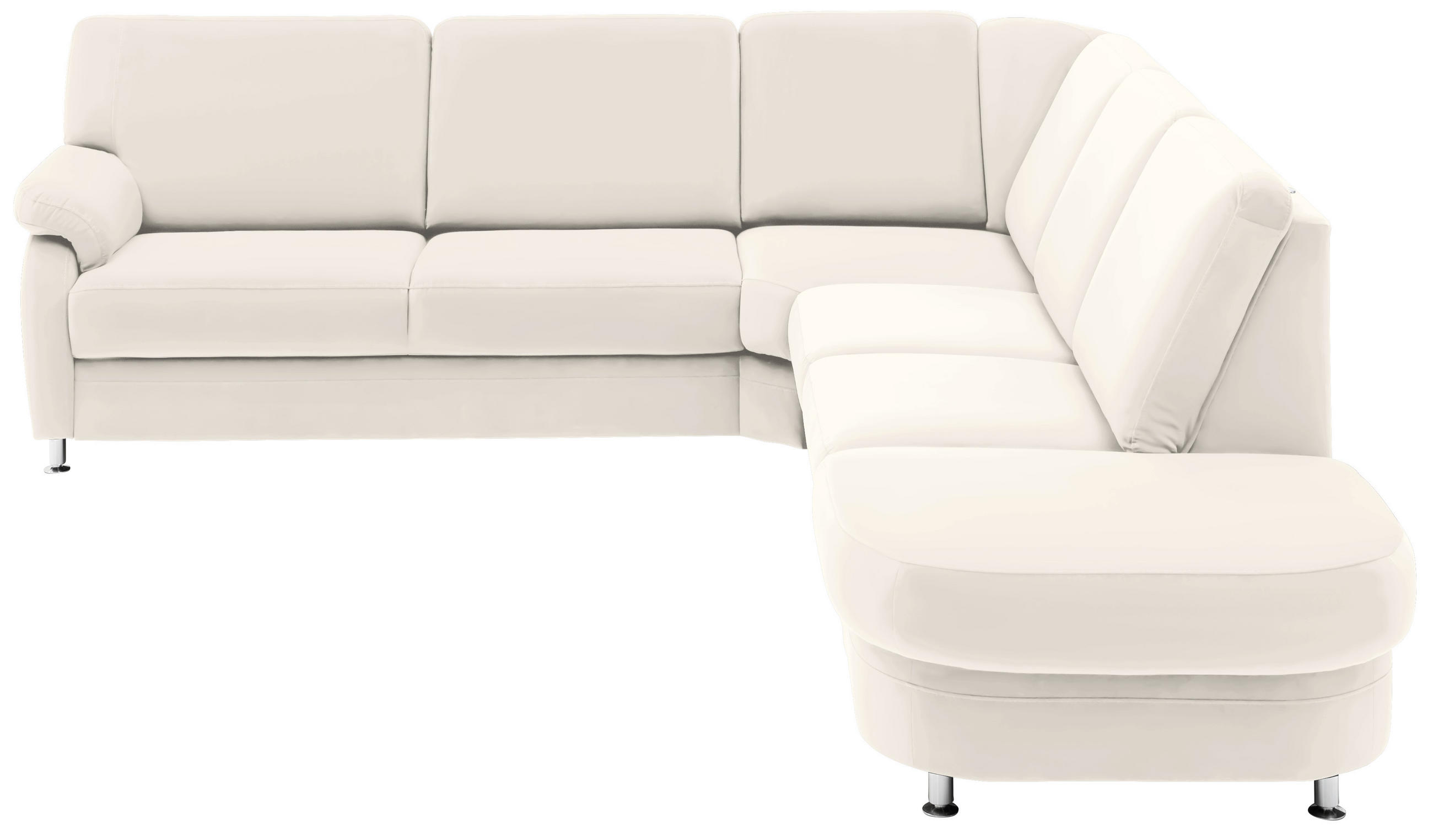 ECKSOFA in Flachgewebe Naturfarben  - Alufarben/Naturfarben, Konventionell, Textil/Metall (269/287cm) - Beldomo System