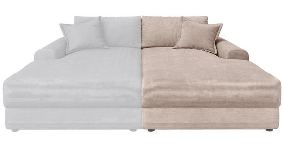 BIGSOFA Cord Rosa  - Schwarz/Rosa, MODERN, Kunststoff/Textil (117/93/190cm) - Carryhome