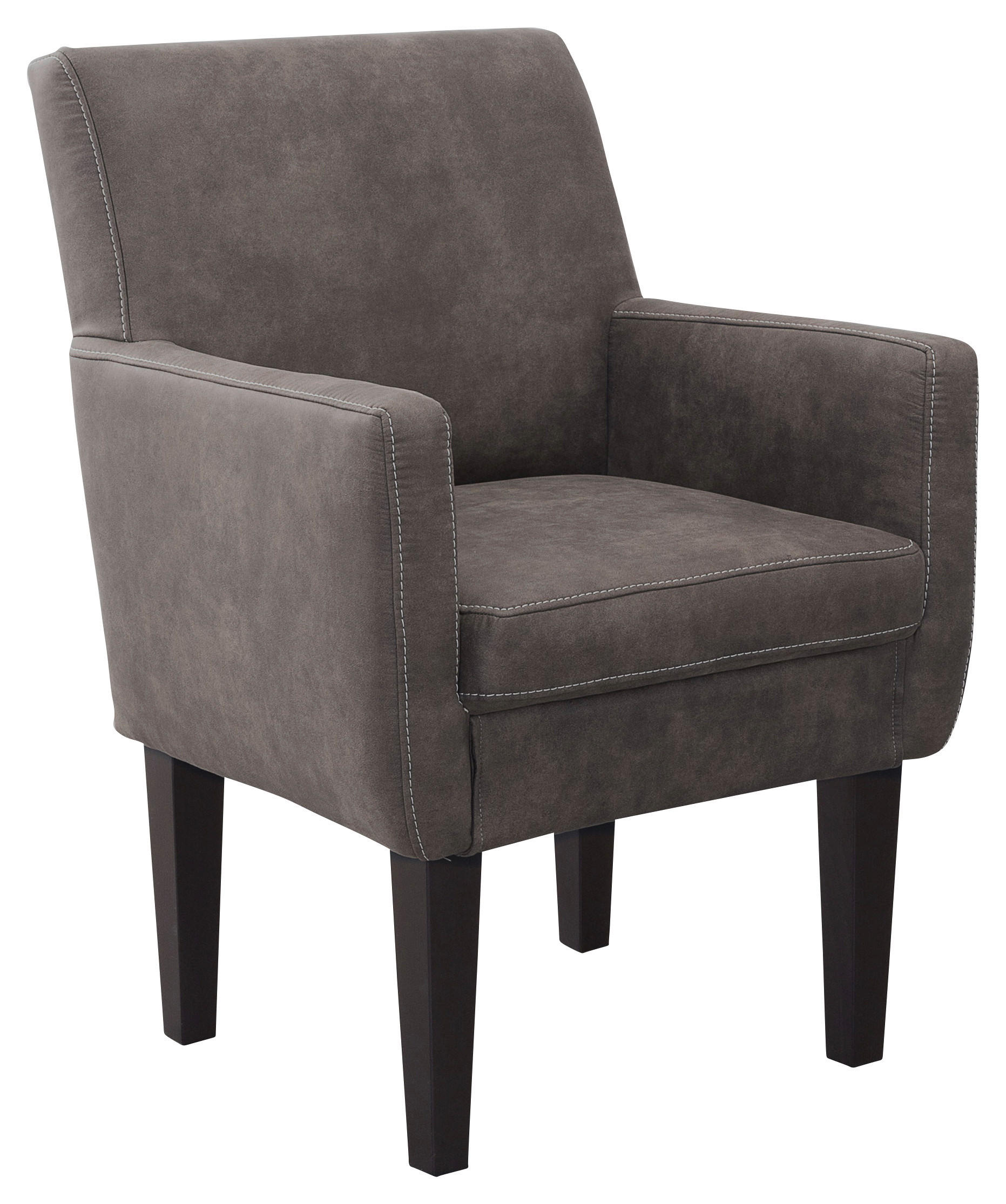 SESSEL in Mikrofaser Anthrazit  - Anthrazit/Beige, KONVENTIONELL, Holz/Textil (66/97/71cm) - Sit & More