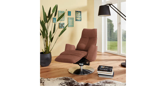 RELAXSESSEL in Textil Terracotta  - Anthrazit/Terracotta, Design, Textil/Metall (71/114/84cm) - Johann Jakob