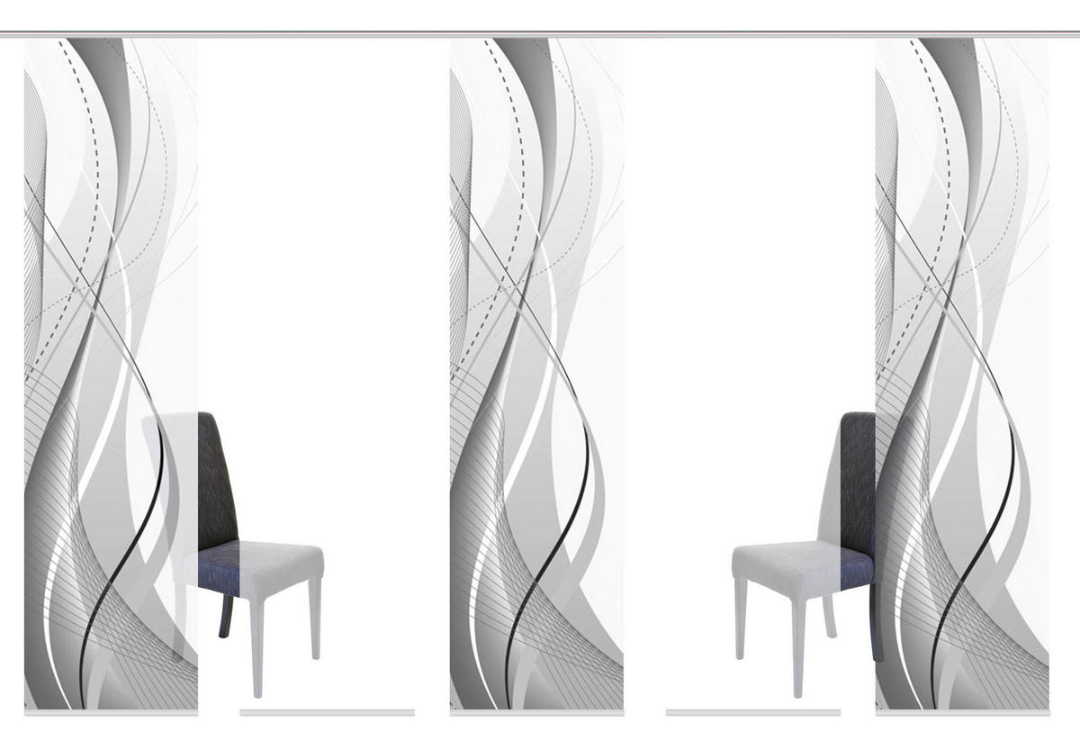 PANELOVÝ ZÁVĚS,  - šedá, Design, textil (5x60/245cm)