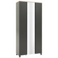 GARDEROBENSCHRANK Dieter Knoll  in 89/193/37 cm  - Eichefarben/Anthrazit, Design, Holz/Holzwerkstoff (89/193/37cm) - Dieter Knoll