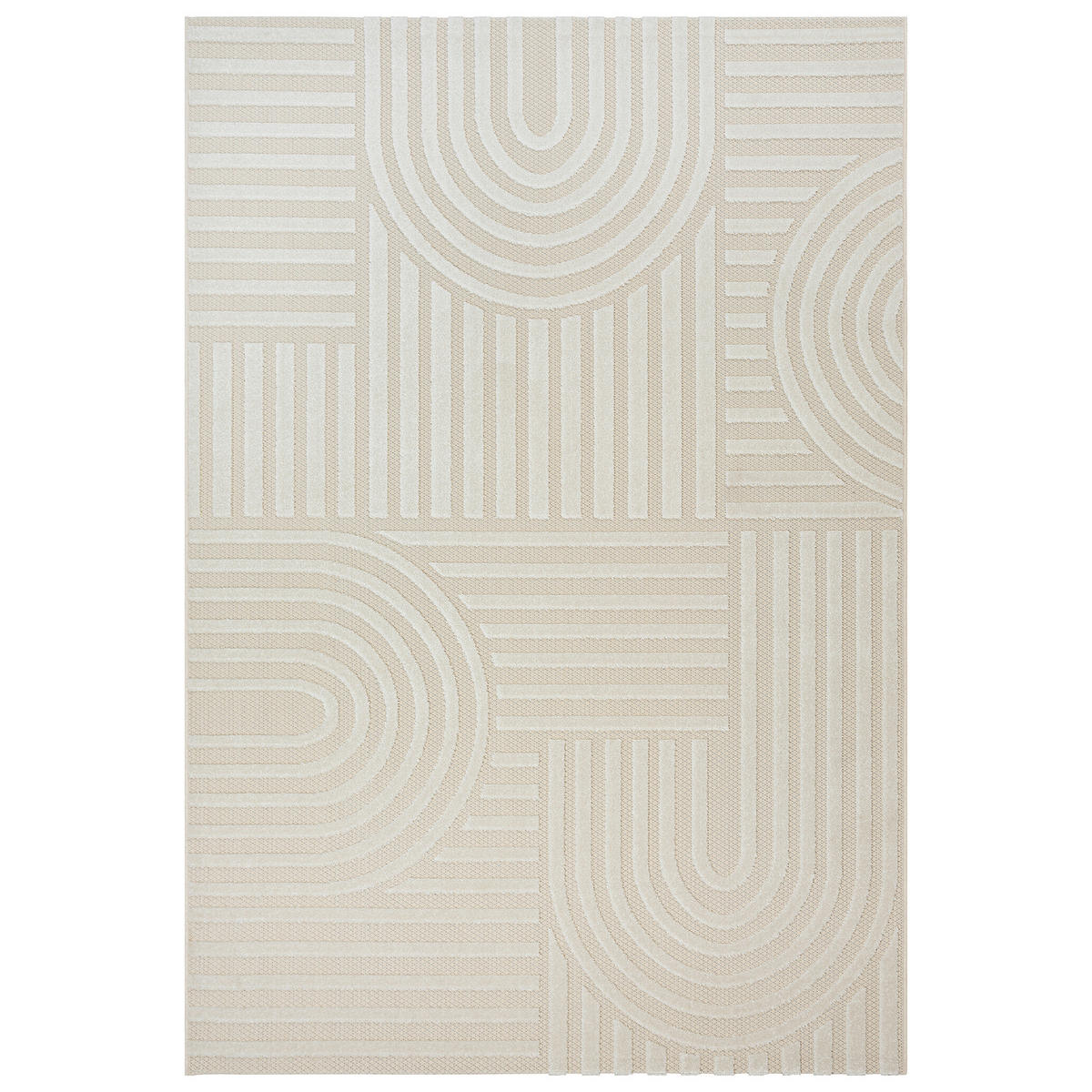 OUTDOORTEPPICH 60/110 cm Berlin Creme  - Creme, KONVENTIONELL, Kunststoff/Textil (60/110cm)
