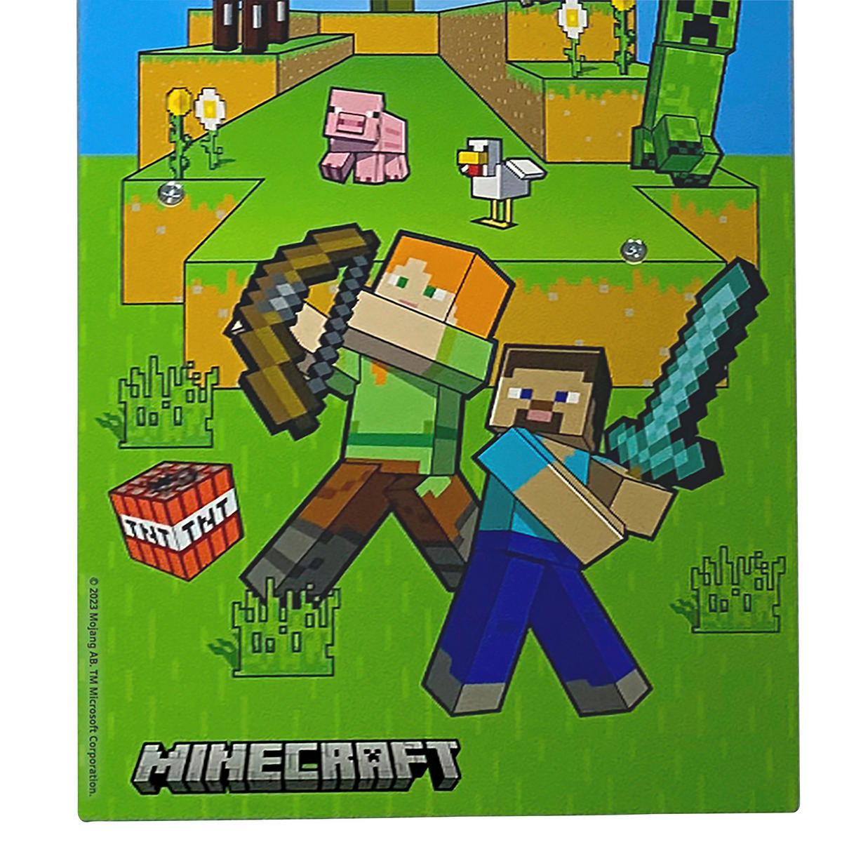 KINDERREGAL  - Blau/Multicolor, MODERN, Holzwerkstoff/Textil (60/63,5/30cm) - Minecraft