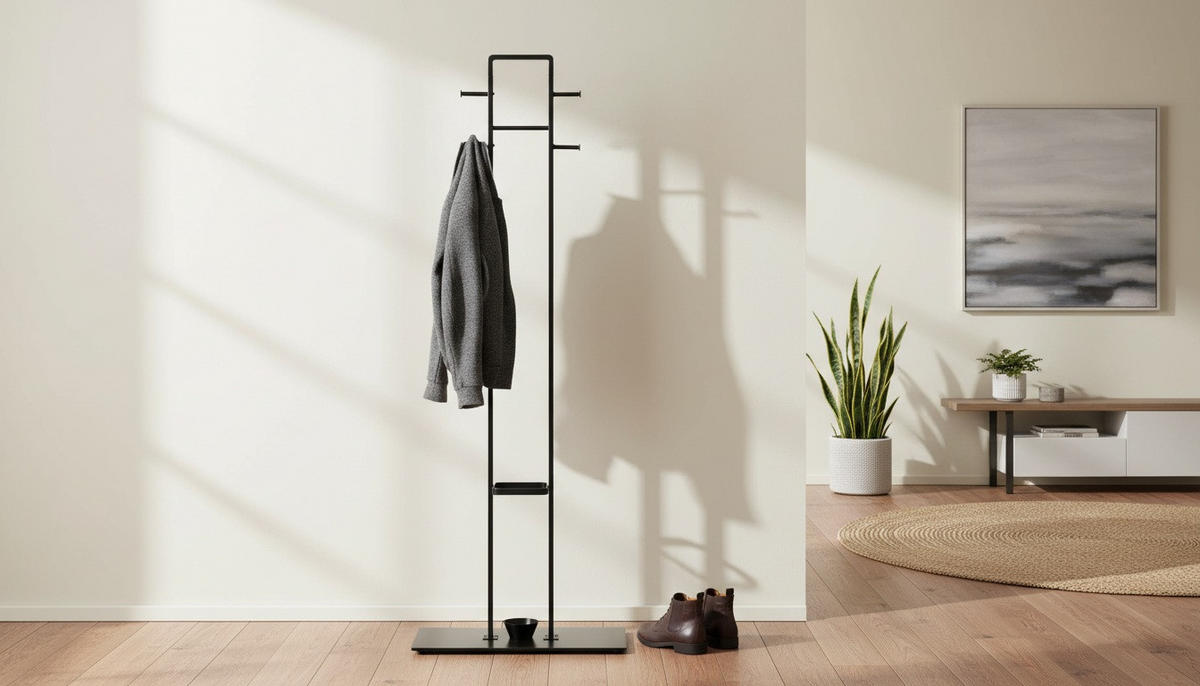 GARDEROBENSTÄNDER in Schwarz 56/180/28 cm   - Schwarz, Design, Metall (56/180/28cm) - Xora