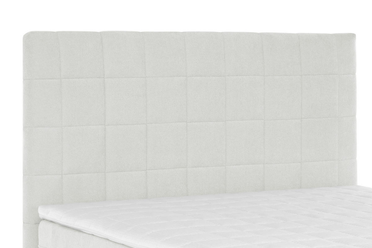 BOXSPRINGBETT 140/200 cm,  in Creme  - Creme/Schwarz, Design, Kunststoff/Textil (140/200cm) - Welnova