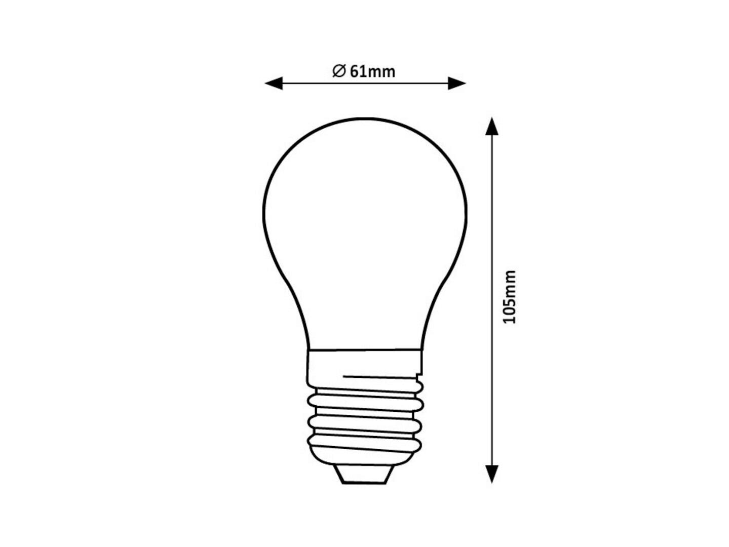 LED FILAMENT ŽARULJA - prozirno, Basics, staklo (6/10.5cm)