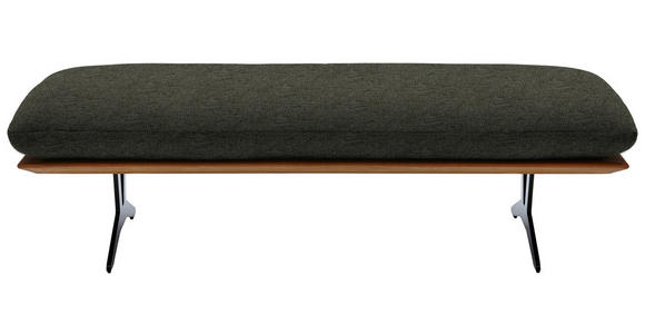 HOCKERBANK in Holz, Textil Graubraun  - Graubraun/Schwarz, Design, Holz/Textil (150/43/60cm) - Dieter Knoll