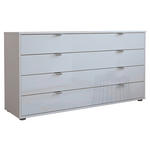 SIDEBOARD  141/70/43 cm 4 Schublade(n)  - Chromfarben/Schwarz, KONVENTIONELL, Glas/Holzwerkstoff (141/70/43cm) - Dieter Knoll
