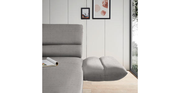 ECKSOFA Sandfarben Flachgewebe  - Sandfarben/Schwarz, Design, Textil/Metall (279-327/176-217cm) - Dieter Knoll