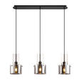 HÄNGELEUCHTE 97/18/150 cm  - Dunkelgrau, Design, Glas/Metall (97/18/150cm) - Dieter Knoll