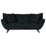 3-SITZER-SOFA in Samt Anthrazit  - Anthrazit/Schwarz, Design, Textil/Metall (203/90/95cm) - Carryhome