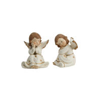 ÎNGER DECORATIV - alb/auriu, Lifestyle, ceramică (10,3/12/10,1cm) - X-Mas