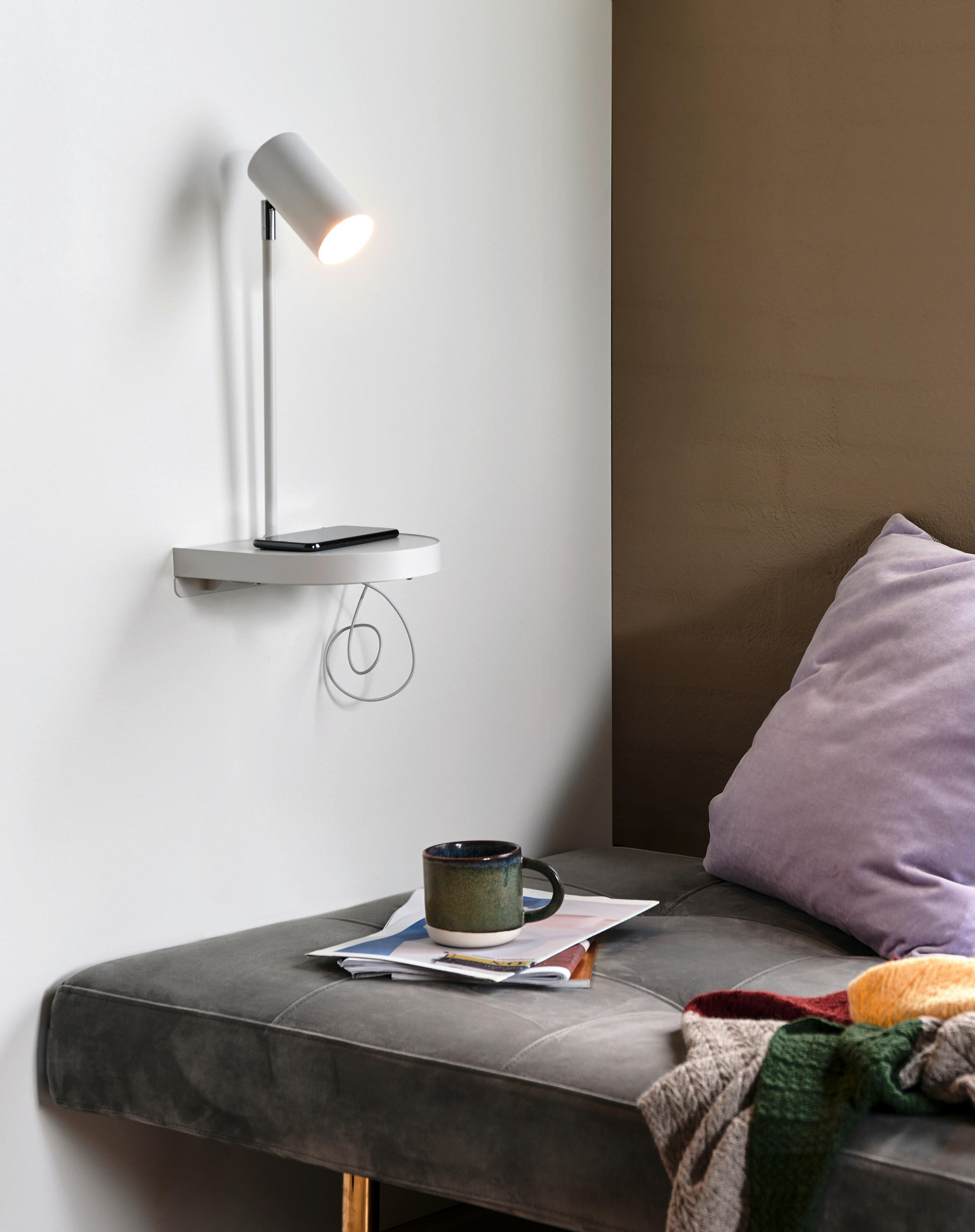 WANDLEUCHTE 20/20/42,9 cm   - Weiß, Design, Metall (20/20/42,9cm) - Nordlux
