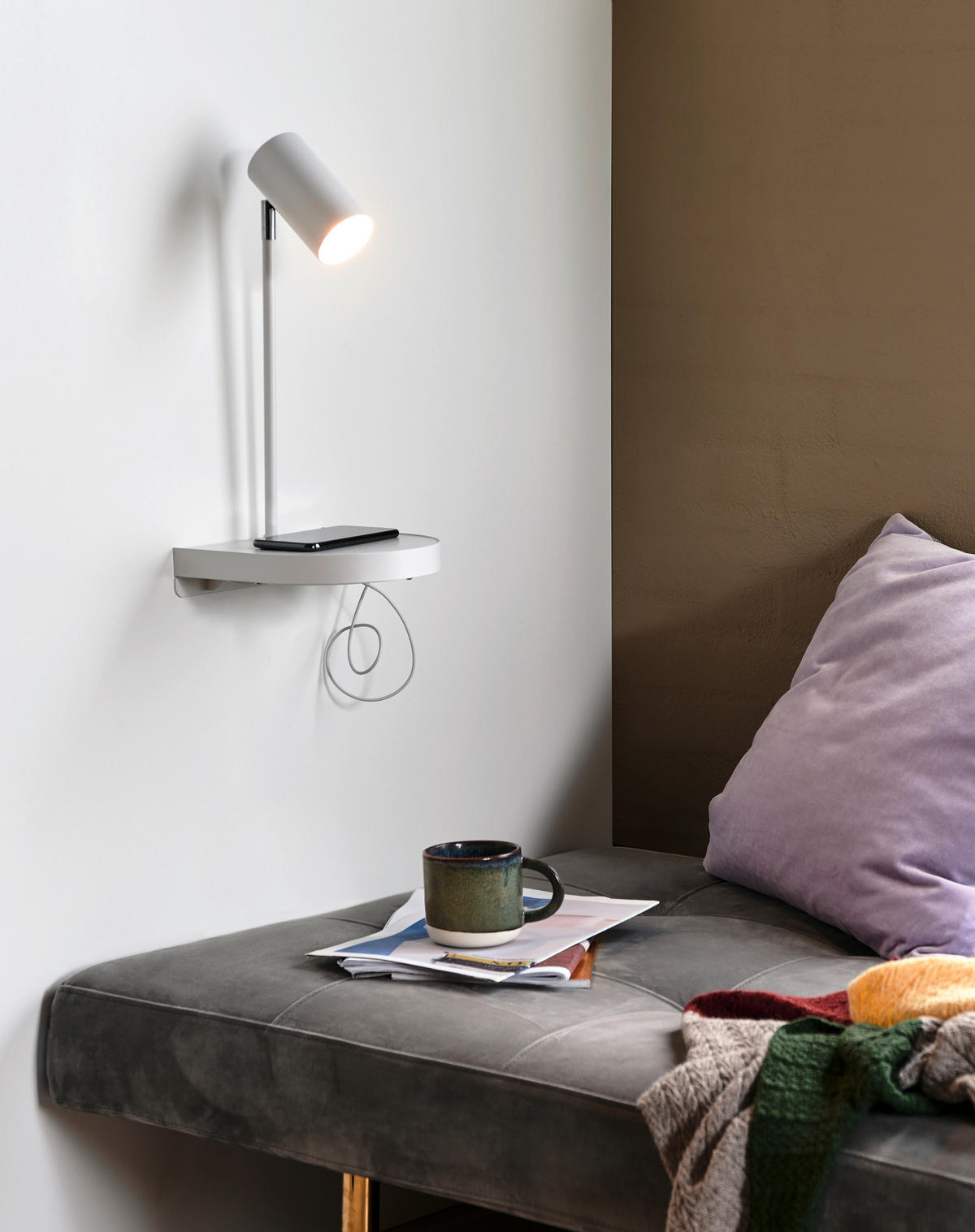 WANDLEUCHTE 20/20/42,9 cm   - Weiß, Design, Metall (20/20/42,9cm) - Nordlux