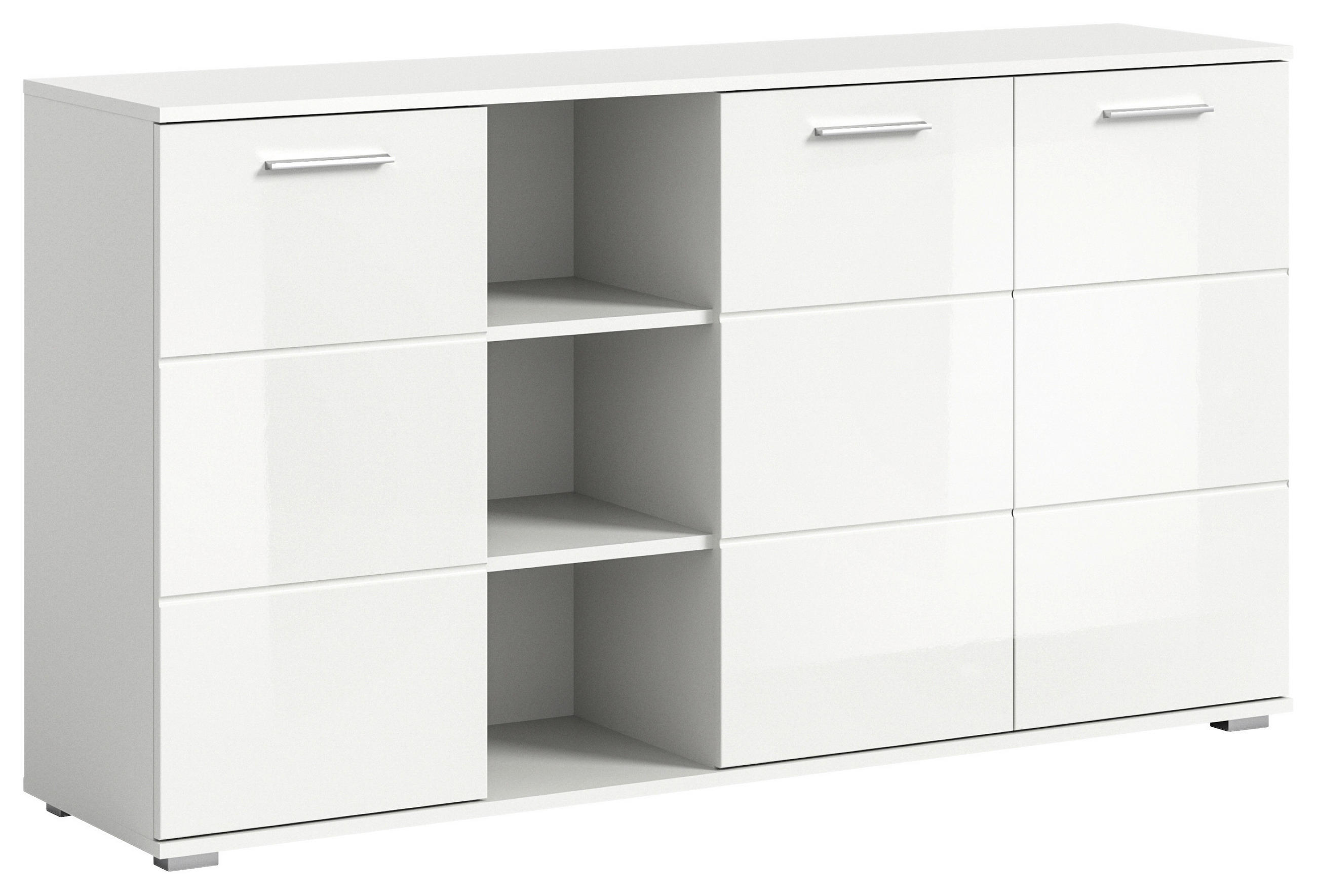 KOMMODE  in 150/83/37 cm  - Weiß Hochglanz, Design, Holzwerkstoff/Kunststoff (150/83/37cm) - Xora