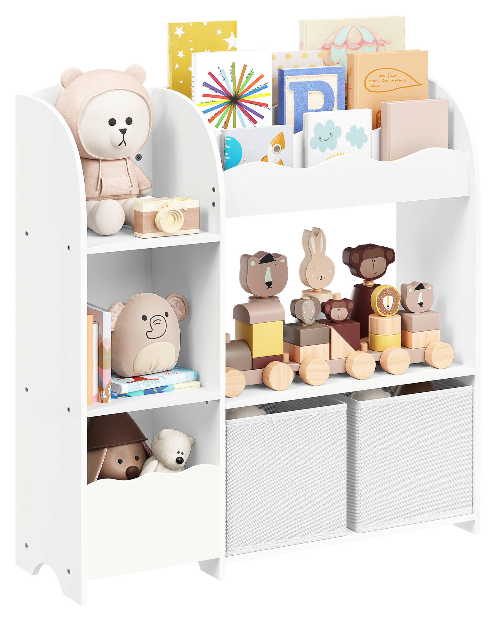 KINDERREGAL 62,5/70,2/29,5 cm  - Weiß, MODERN, Holzwerkstoff/Textil (62,5/70,2/29,5cm) - MID.YOU