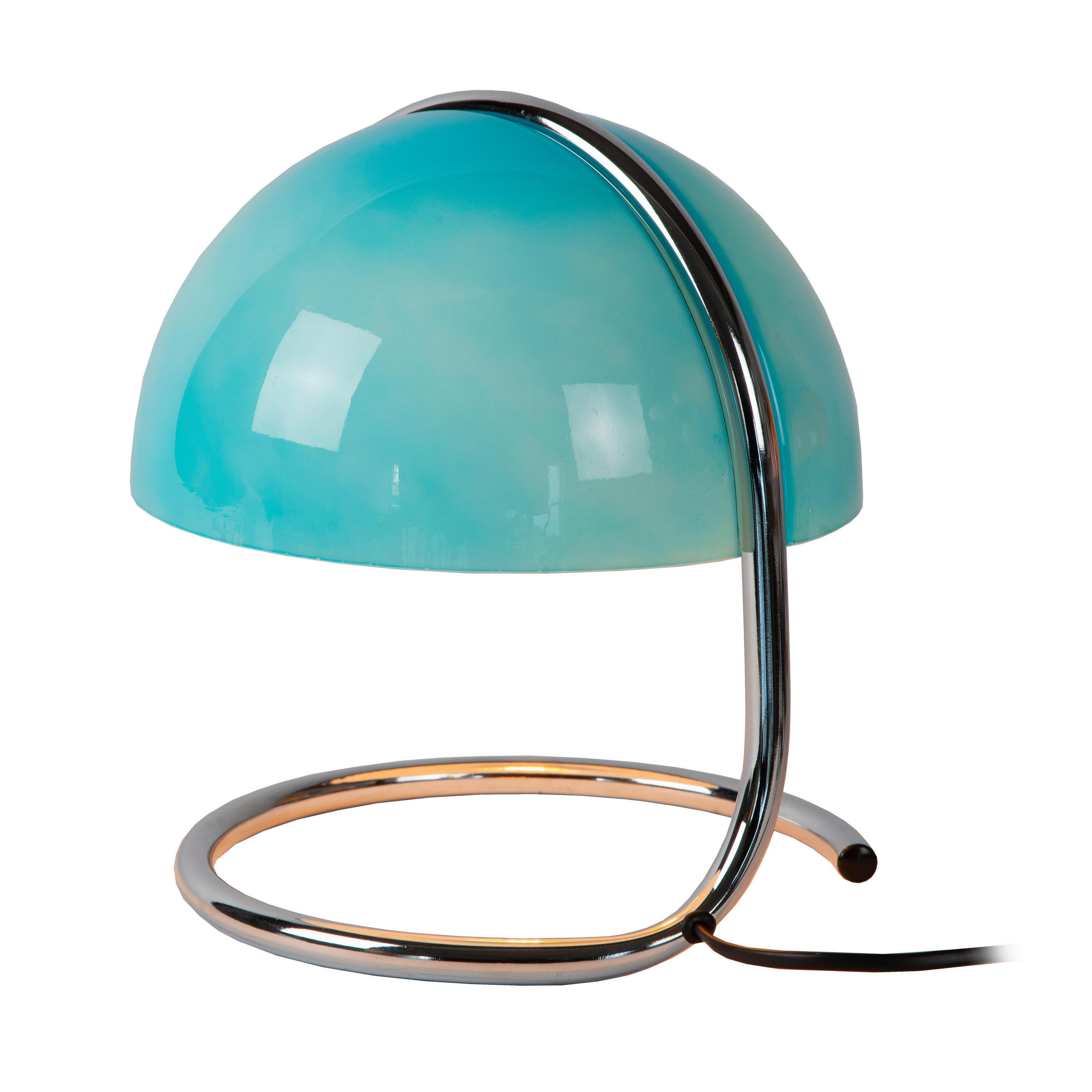 TISCHLEUCHTE Cato 23.5/23.5/25 cm   - Blau/Chromfarben, Design, Glas/Metall (23.5/23.5/25cm) - Lucide