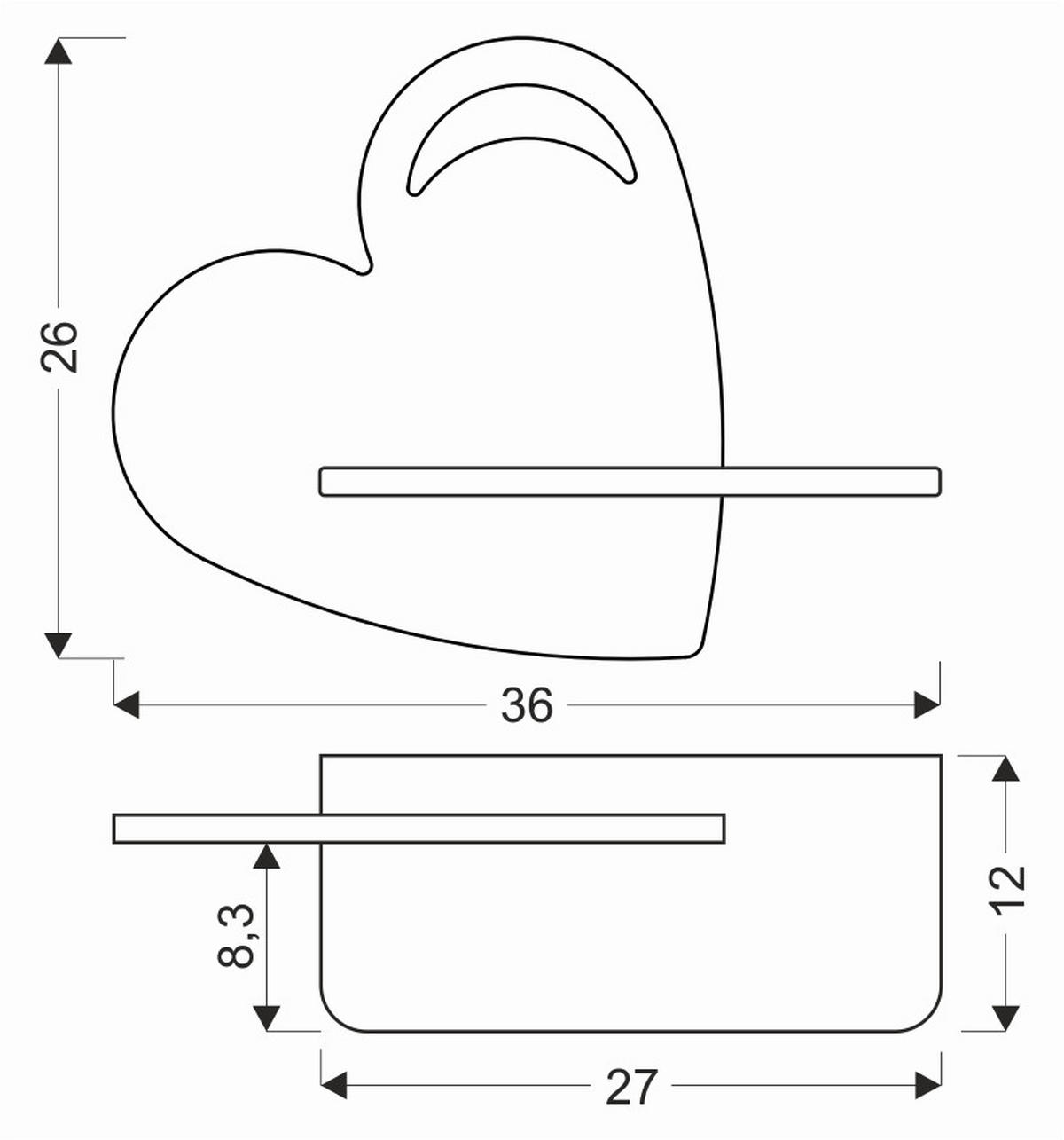 VÄGGLAMPA FÖR BARN Heart 36/12/26 cm   - ljusblå, Klassisk, metall/trämaterial (36/12/26cm)