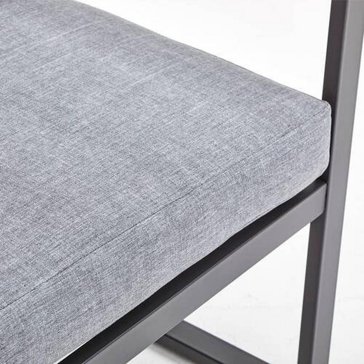 GARTENSESSEL Stahl Grau, Naturfarben, Dunkelgrau  - Dunkelgrau/Naturfarben, MODERN, Kunststoff/Textil (65/70/71cm) - Ambia Garden