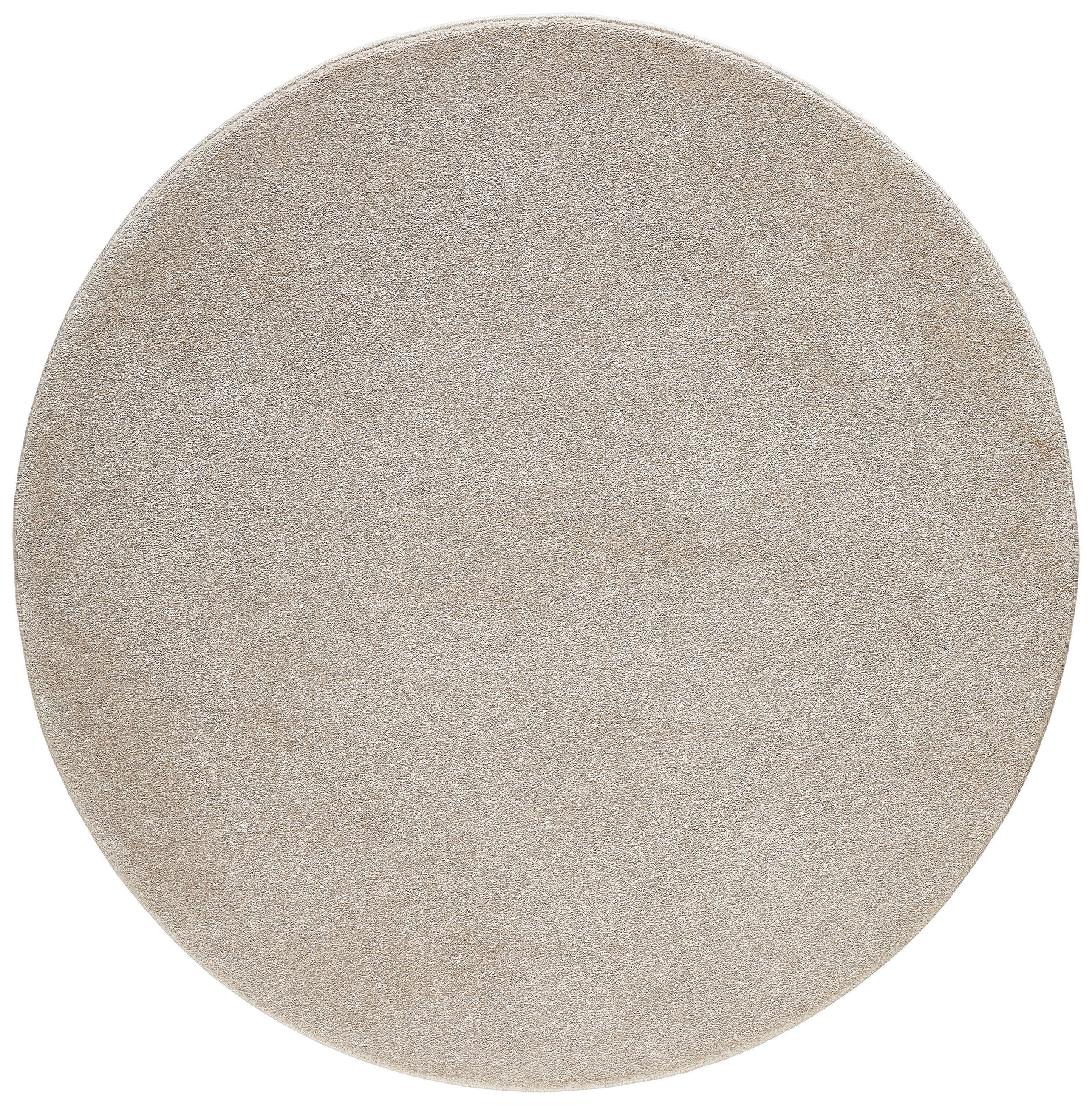 WEBTEPPICH Wohnzimmer 160 cm Tonga Beige rund  - Beige, KONVENTIONELL, Naturmaterialien/Textil (160cm) - Novel
