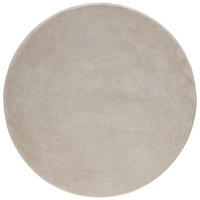 WEBTEPPICH Wohnzimmer 160 cm Tonga Beige rund  - Beige, KONVENTIONELL, Naturmaterialien/Textil (160cm) - Novel