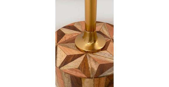 BEISTELLTISCH in Metall, Kunststoff, Holzwerkstoff  - Dunkelbraun/Goldfarben, Design, Holzwerkstoff/Kunststoff (25/50/25cm) - Ambia Home