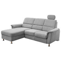 ECKSOFA  in Mikrofaser Silberfarben  165/231 cm  - Chromfarben/Silberfarben, MODERN, Textil/Metall (165/231cm) - Livetastic