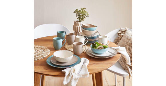 KOMBISERVICE Urban Life 24-teilig - Türkis/Taupe, Design, Keramik - Landscape