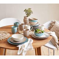 KOMBINOVANÝ SERVIS Urban Life 24-dielne  - biela/taupe, Design, keramika - Landscape