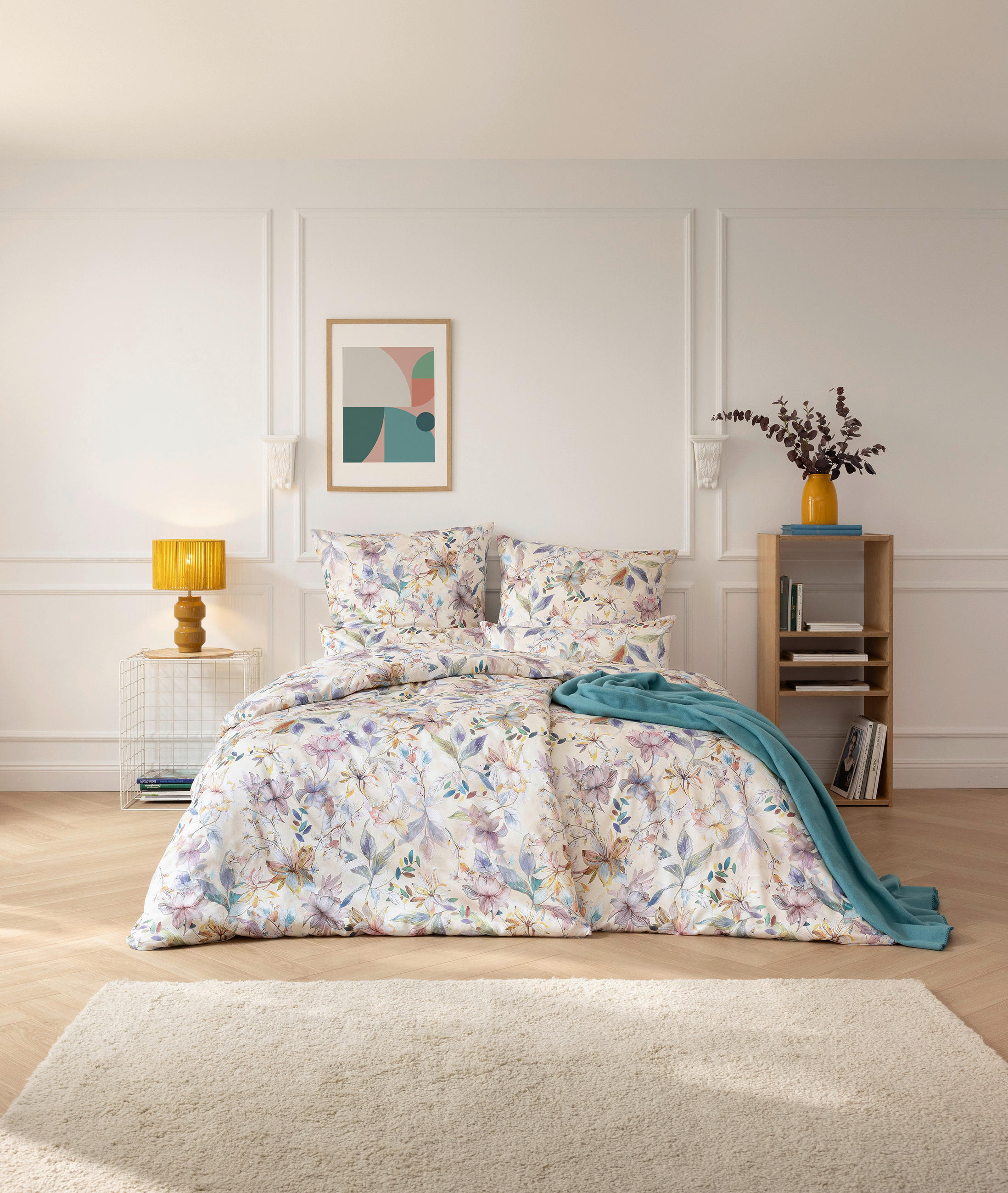 POSTELJNINA Atelier 140/200 cm mako saten večbarvno  - večbarvno, Konvencionalno, tekstil (140/200cm) - Estella