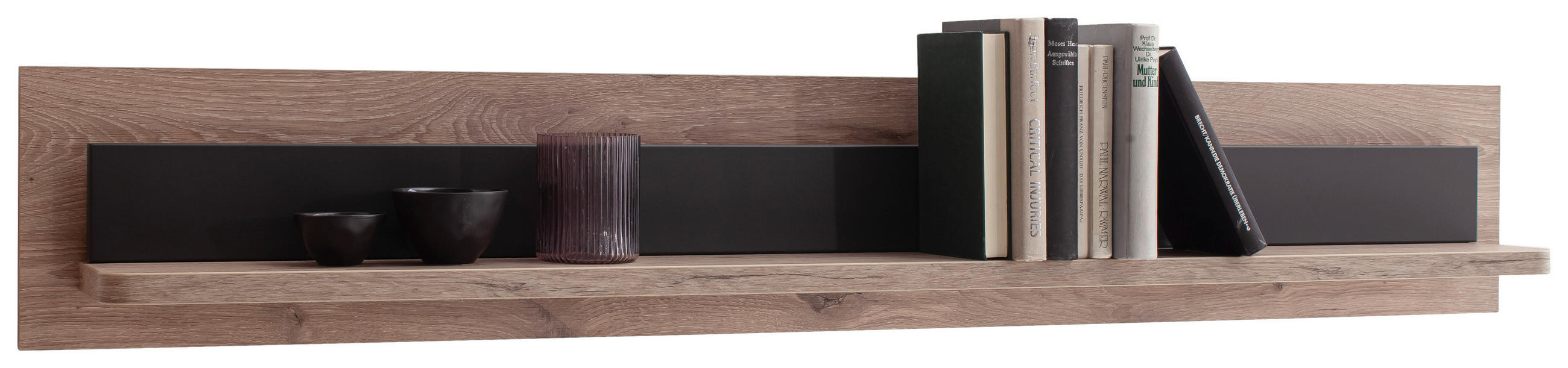 WANDBOARD 150/24/18 cm - Eiche dunkel/Anthrazit, Konventionell, Holzwerkstoff (150/24/18cm) - Cantus