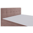 BOXSPRINGBETT 120/200 cm  in Hellrot  - Hellrot/Schwarz, KONVENTIONELL, Kunststoff/Textil (120/200cm) - Carryhome