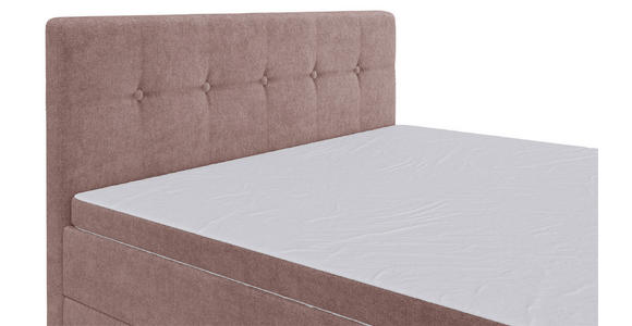 BOXSPRINGBETT 120/200 cm  in Hellrot  - Hellrot/Schwarz, KONVENTIONELL, Kunststoff/Textil (120/200cm) - Carryhome