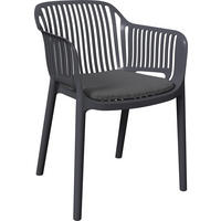 STAPELSESSEL Anthrazit  - Anthrazit, Basics, Kunststoff/Textil (55/80/60cm) - Ambia Garden