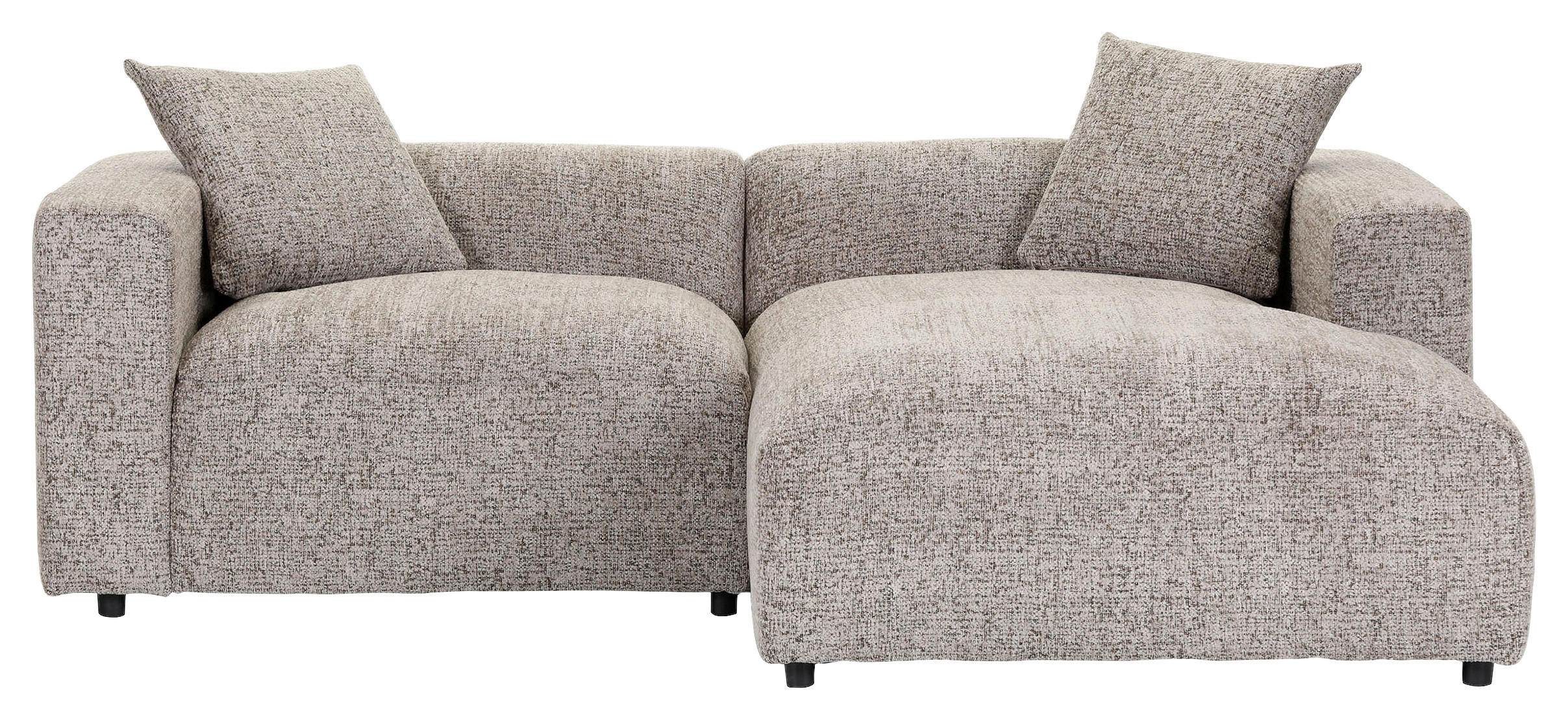 ECKSOFA Braun Chenille  - Creme/Schwarz, MODERN, Kunststoff/Textil (231/178cm) - Carryhome